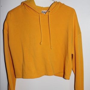 New H&M cropped yellow hoodie